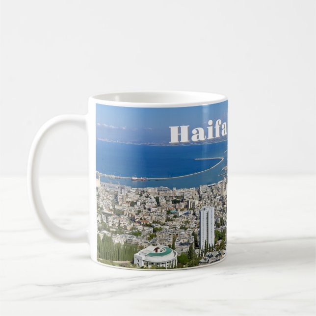 Haifa Harbor Coffee Mug (Left)