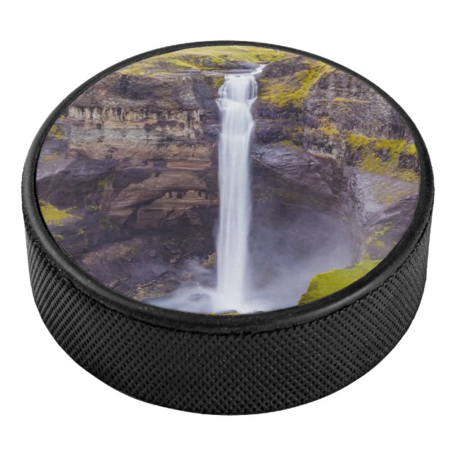 Haifoss waterfall, Iceland Hockey Puck (3/4)