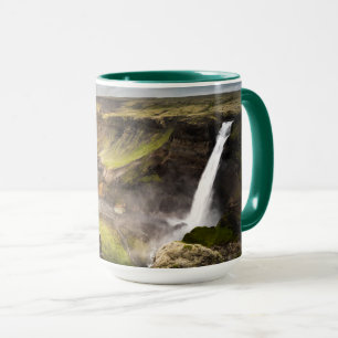 Haifoss Waterfall   Summer in Iceland Mug