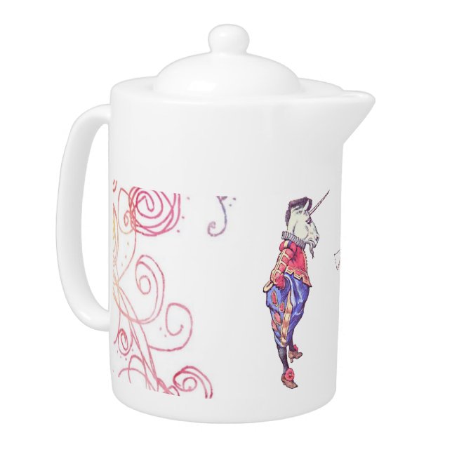 Haigha and the Unicorn Teapot (Left)