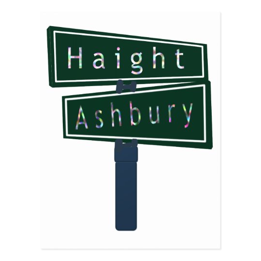 Haight Ashbury Rainbow Street Sign Postcard | Zazzle.com