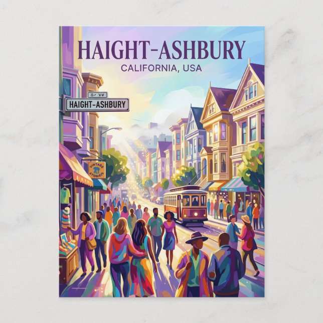 Haight-Ashbury USA Postcard (Front)