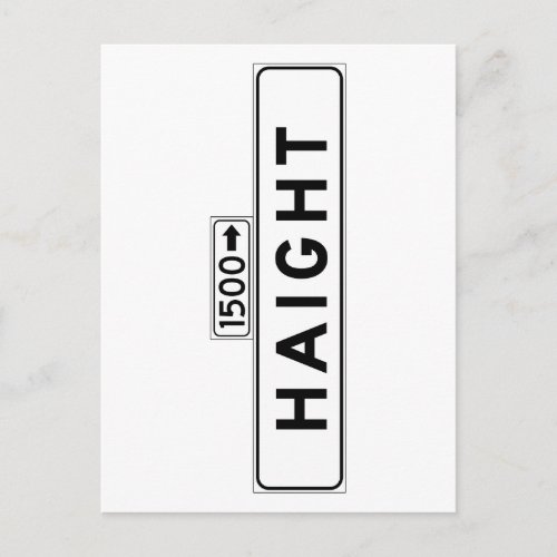 Haight St San Francisco Street Sign Postcard