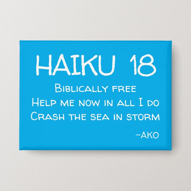 HAIKU 18 BUTTON (Front)
