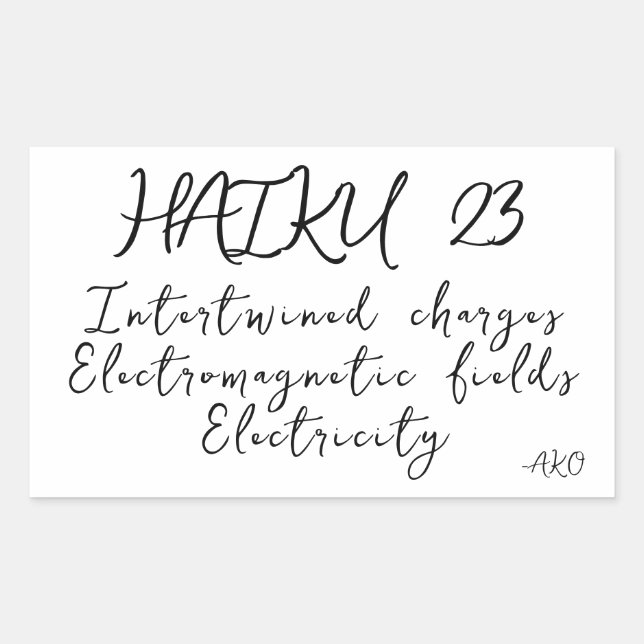 HAIKU 23 RECTANGULAR STICKER (Front)