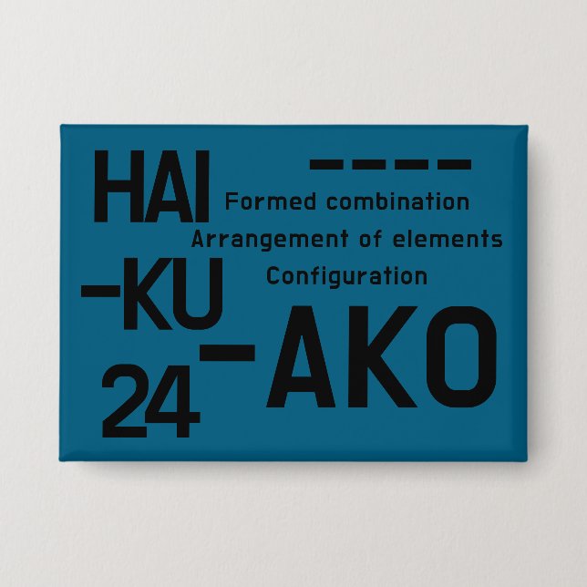HAIKU 24 BUTTON (Front)
