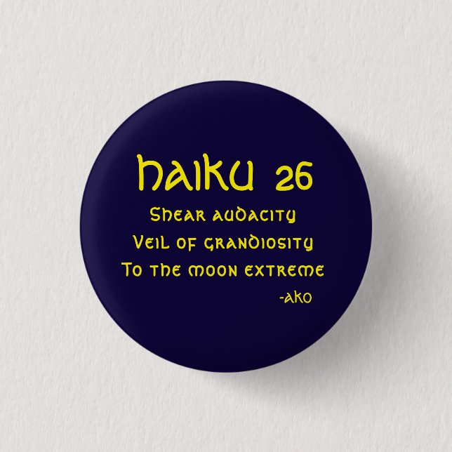 HAIKU 26 BUTTON (Front)