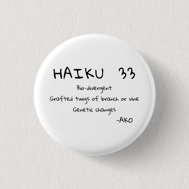 HAIKU 33 BUTTON (Front)