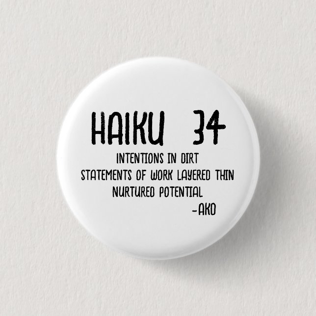HAIKU 34 BUTTON (Front)