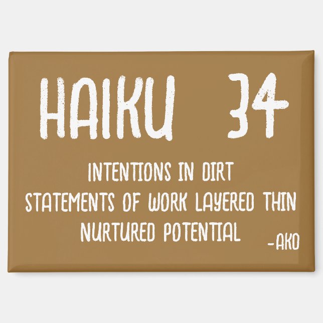 HAIKU 34 MAGNET (Front)