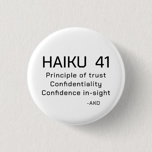 HAIKU 41 BUTTON (Front)