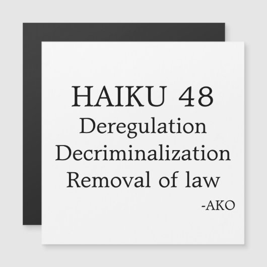 HAIKU 48 MAGNETIC CARD (Front/Back)