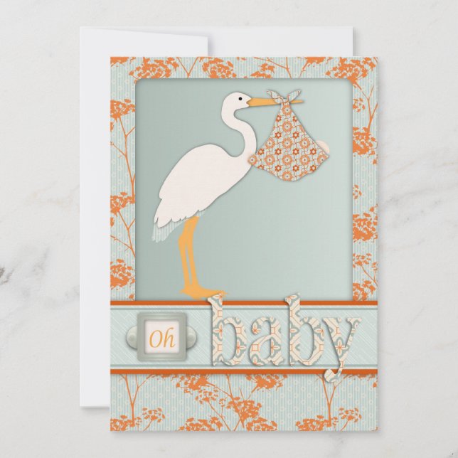 Haiku Baby Invitation Card (Front)