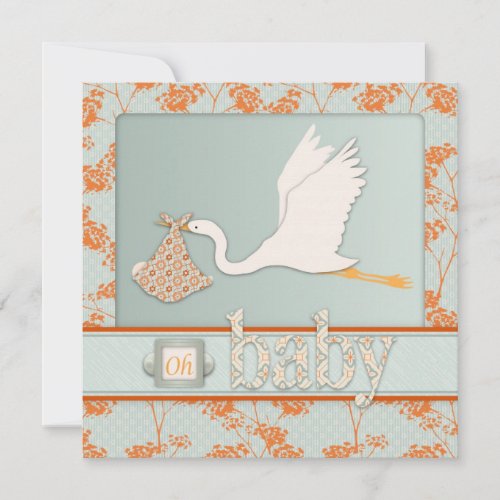 Haiku Baby Invitation Square 2