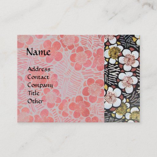 Customizable HAIKU ,pink white black grey Business Card