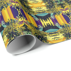 Haiku Japanese Poetry Colorful Pattern Wrapping Paper