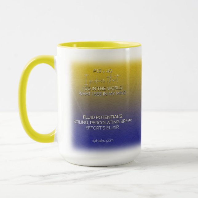 Haiku Mug "49 Professions of Joy" (Left)