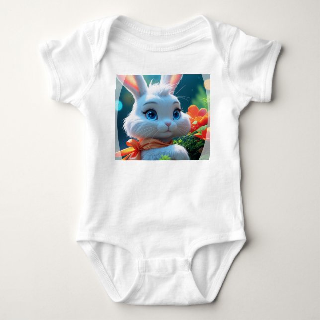 Haiku the Bunny Cozy Baby Romper (Front)