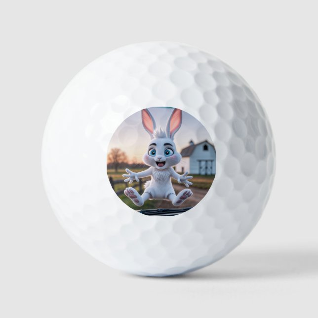 Haiku the Bunny Golf Balls – Play with Whimsy (Front)