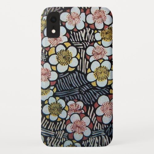 HAIKUWHITE SPRING FLOWERS Antique Japanese Floral iPhone XR Case