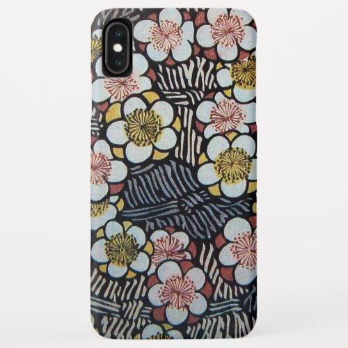 HAIKUWHITE SPRING FLOWERS Antique Japanese Floral iPhone XS Max Case