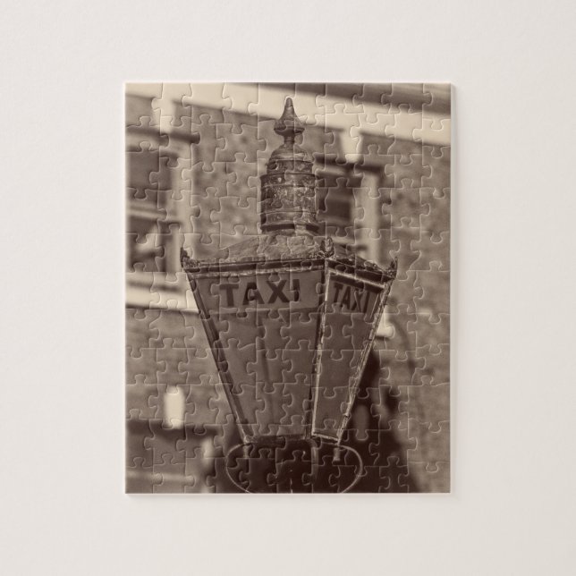 Hail a Taxi the Old Fashioned Way - 8x10 - 110 pcs Jigsaw Puzzle (Vertical)