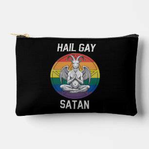 Hail Gay Satan Funny Goth Gothic Goat LGBTQ Accessory Pouch