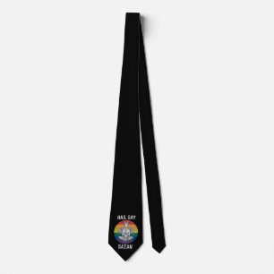 Hail Gay Satan Funny Goth Gothic Goat LGBTQ Neck Tie