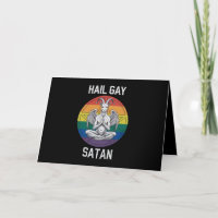Hail Gay Satan Funny Goth Gothic Goat LGBTQ