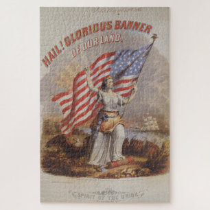 Hail! Glorious Banner of our Land-Patriotic Art Jigsaw Puzzle