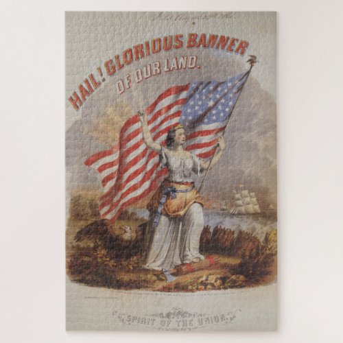 Hail! Glorious Banner of our Land-Patriotic Art Jigsaw Puzzle