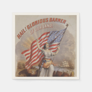 Hail! Glorious Banner of our Land-Patriotic Art Napkins