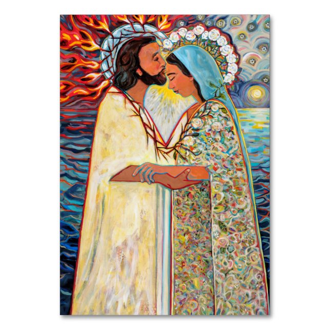 Hail Holy Queen Catholic prayer card (Front)