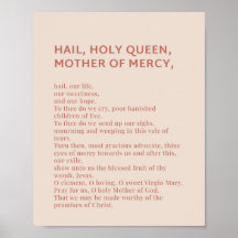 Hail, holy Queen Prayer Poster
