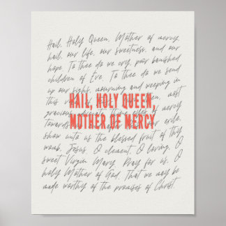 Hail, holy Queen Prayer Poster