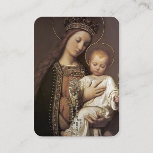 Hail Holy Queen Rosary Prayer Card