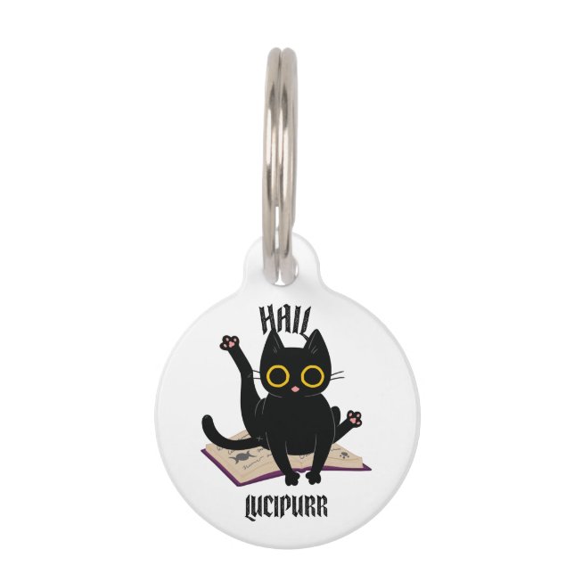 Hail Lucipurr Pet ID Tag (Front)