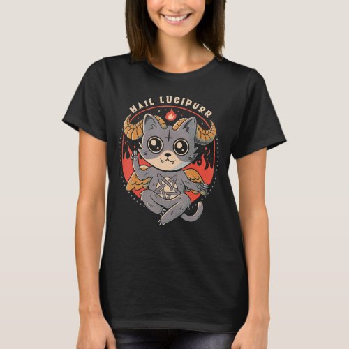 Hail Lucipurr Satan Cat Cat T_Shirt