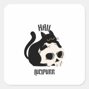 Hail Lucipurr Square Sticker