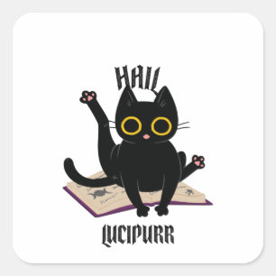 Hail Lucipurr Square Sticker
