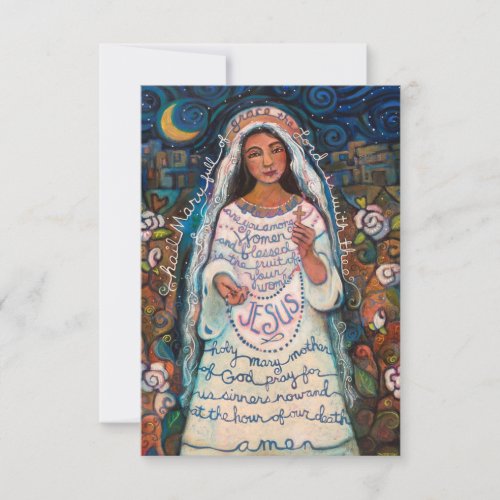 Hail Mary Ave Maria prayer card