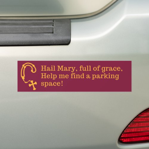 Hail Mary Bumper Sticker