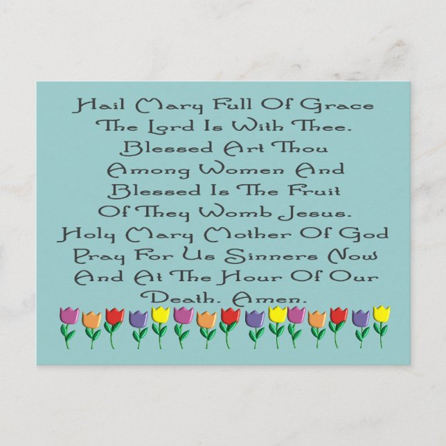 Hail Mary Catholic Prayer Gifts & Cards (Front)