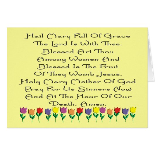 Hail Mary Catholic Prayer Gifts & Cards (Front Horizontal)