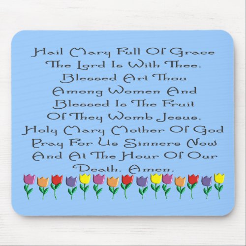 Hail Mary Catholic Prayer Gifts  Cards Mouse Pad