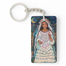 Hail Mary Catholic Prayer Keychain