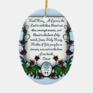 Hail Mary Ceramic Ornament