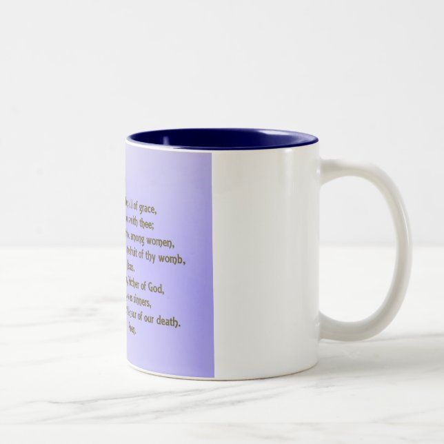Hail Mary ~ customizable Two-Tone Coffee Mug (Right)