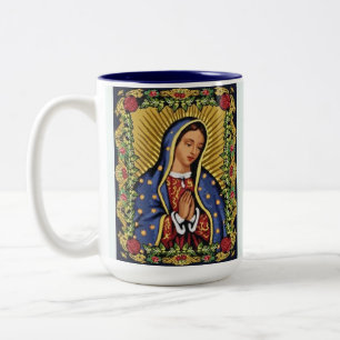 Hail Mary Full of Grace Add Recipients Name Gift Two-Tone Coffee Mug