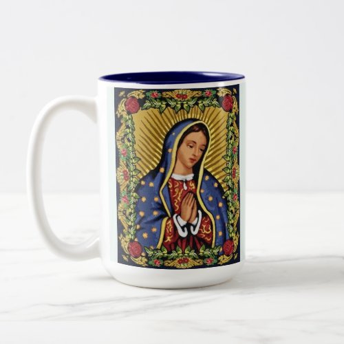 Hail Mary Full of Grace Add Recipients Name Gift Two_Tone Coffee Mug